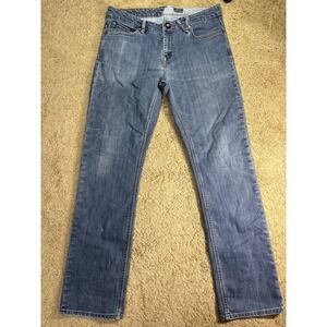 Volcom Solver Modern Straight Jean Men 32 Blue Denim Skater Y2K